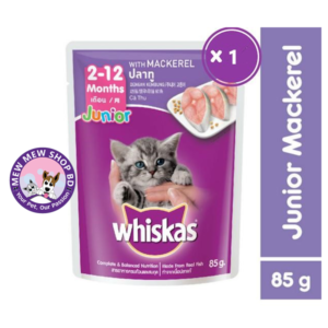 Whiskas Pouch Cat Food Junior Mackerel 80g