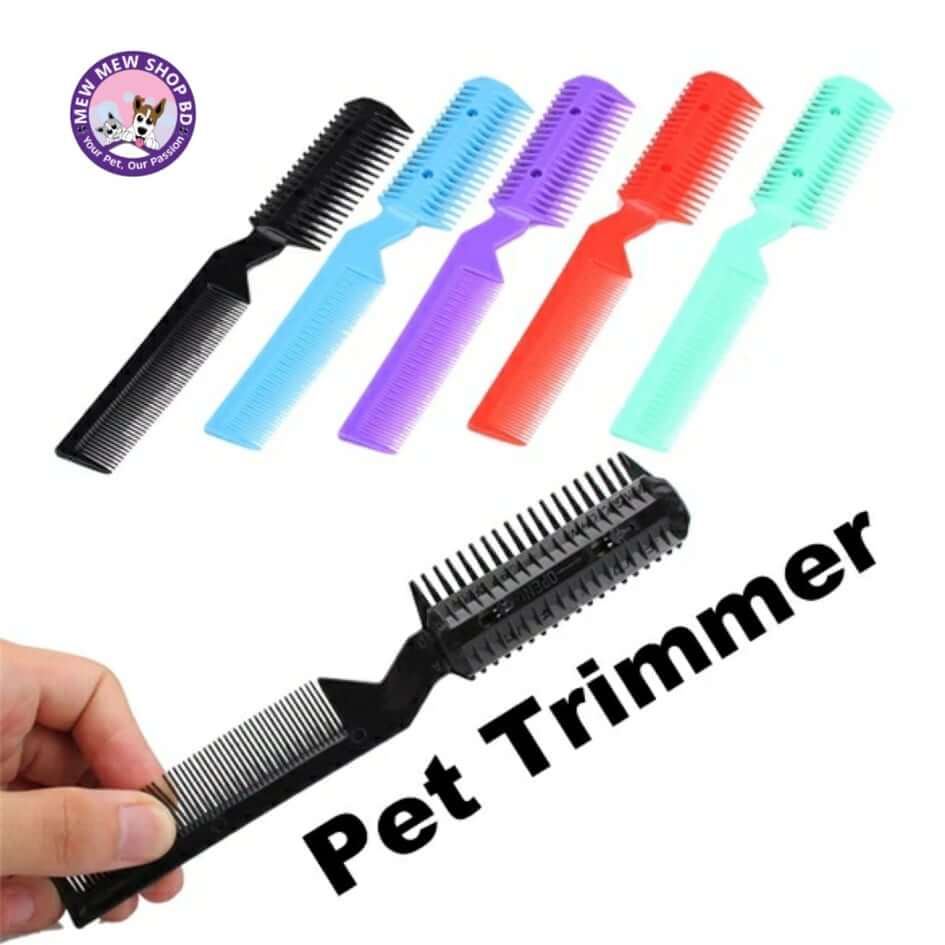 Pet Hair Trimmer Grooming Comb 2 Razor Cutting For Cats & Dogs -  MewMewShopBd