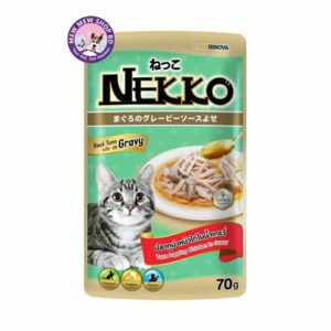 Nekko Adult Pouch Wet Cat Food Tuna Topping Chicken In Gravy 70g