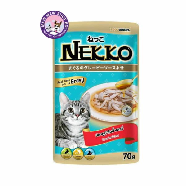 Nekko Adult Pouch Wet Cat Food Tuna In Gravy