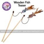 Wooden Fish Teaser Toy For Cat