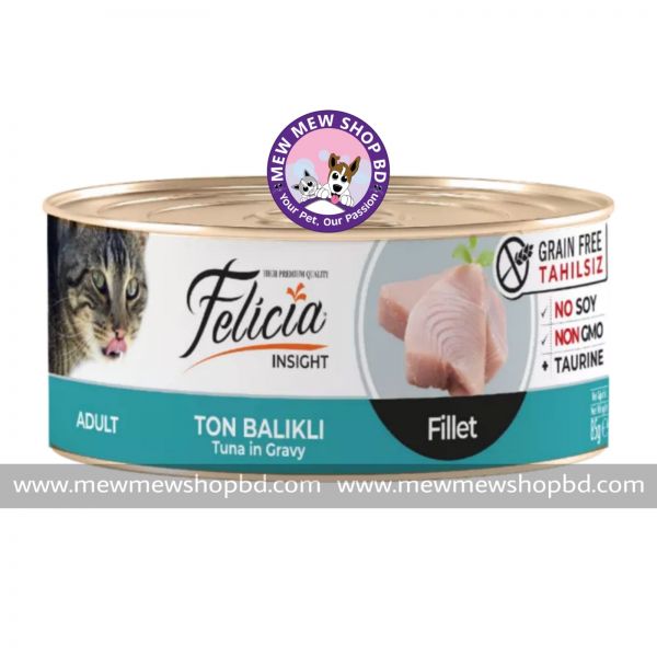 Felicia Grain Free Cat Can Food For Adult Tuna in Gravy