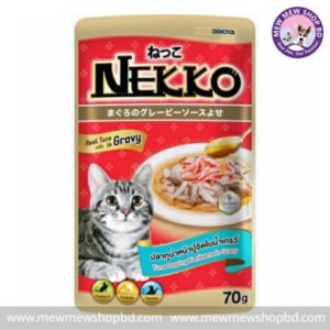 Nekko Tuna topping Kanikama Cat Food Pouch 70g