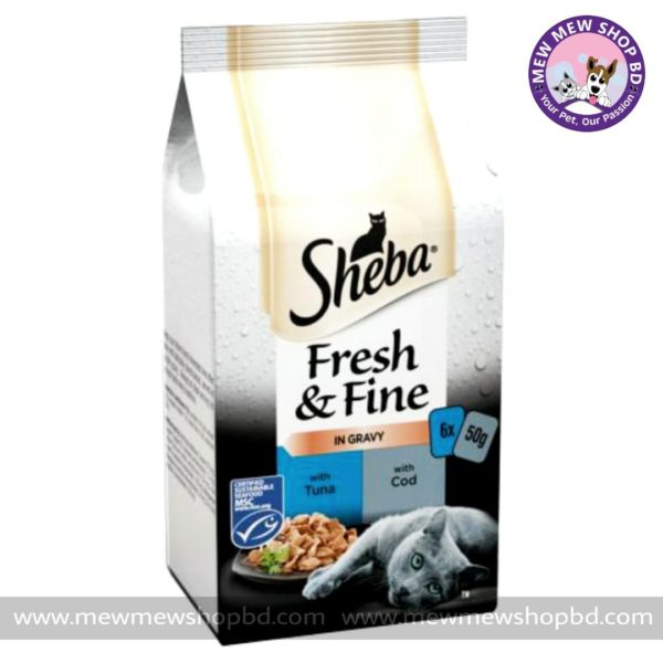 Sheba Fresh & Fine In Gravy With Tuna (6x50g)