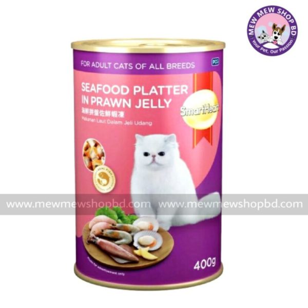 SmartHeart Cat Canned Seafood Platter In Prawn 400gm