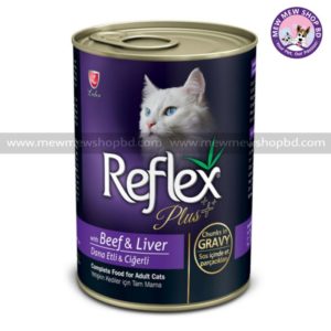 Reflex Plus Adult Cat Can Food with Beef & Liver 400g