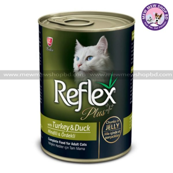 Reflex Plus Adult Cat Can Food with Turkey & Duck 400g