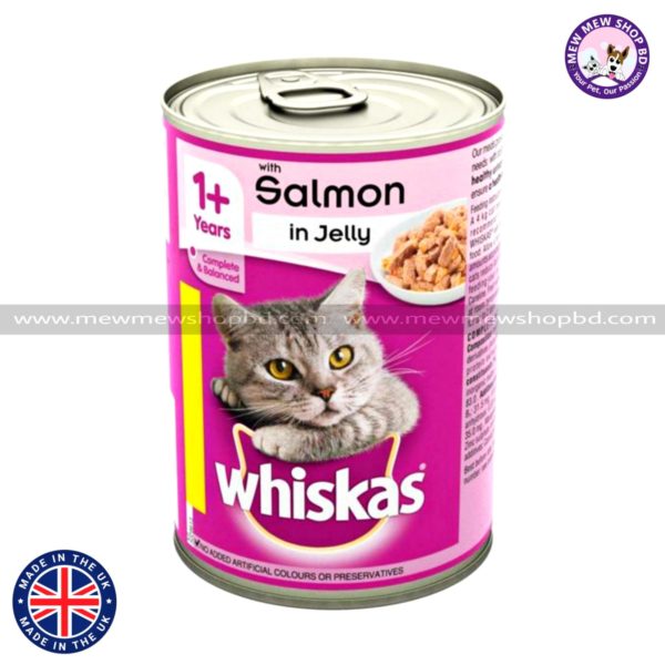 Whiskas 1+ Year Can with Salmon in Jelly 390g [UK]