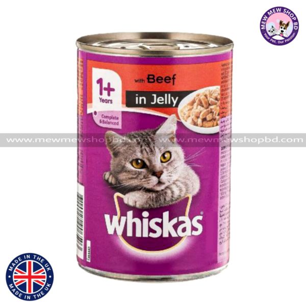 Whiskas Can Beef 390gm