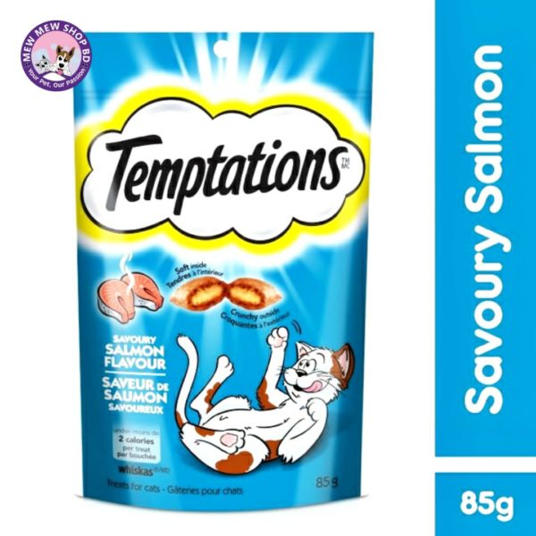Temptations Cat Treat Savory Salmon Flavor 85g