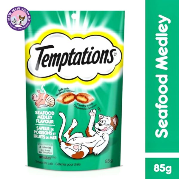 Temptations Cat Treat Seafood Medley Flavor 85g