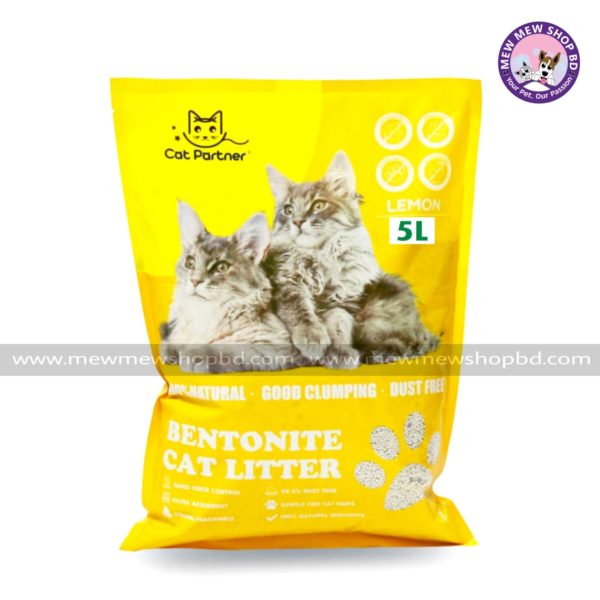 Cat Partner Bentonite Cat Litter (Lemon) 5ltr