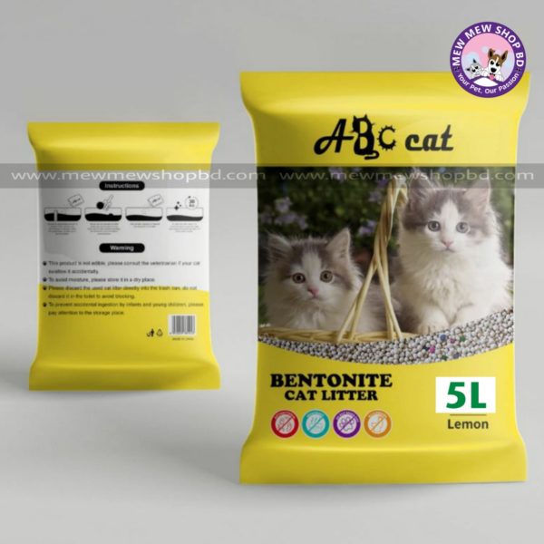 ABC Cat Bentonite Clumping Cat Litter Lemon 5L