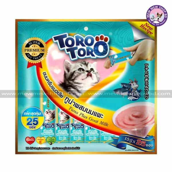 Toro Toro Lickable Treat Tuna Plus Goat Milk (15g*25Pcs)