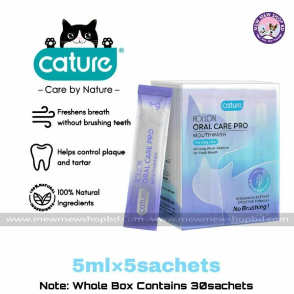 Cature Oral Care Pro Mouthwash For Dog & Cat (5ml X 5 sachets)