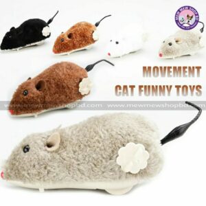 Clockwork Spring Power Plush Mouse Toy for Cat