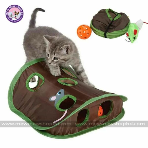 Intelligence Toy Bell Tent With 9 Hole for Cats