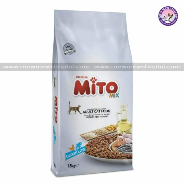 Mito Adult Cat Food with Chicken & Fish 15 kg