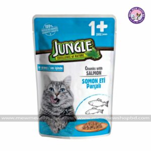 Jungle Adult Pouch Cat Food Chunks with Salmon 100g