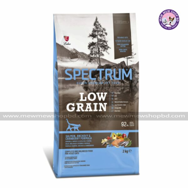Spectrum Low Grain Adult Cat Food Salmon, Anchovy & Cranberry 2kg