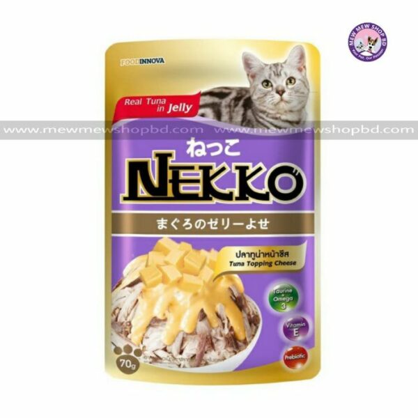 Nekko Cat Pouch Tuna Topping Cheese in Jelly