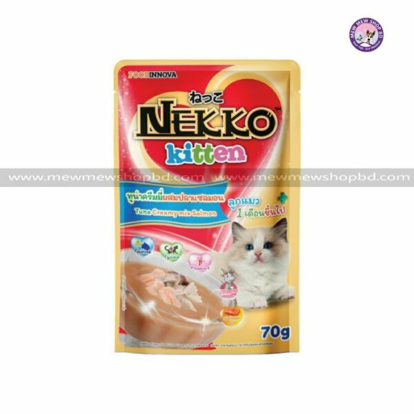 Nekko Kitten Pouch Tuna Creamy Mix Salmon