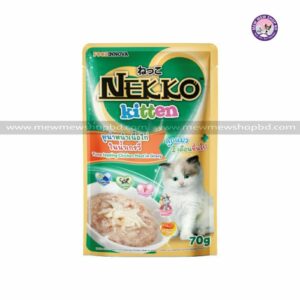 Nekko Kitten Pouch Tuna Topping Chicken Meat in Gravy