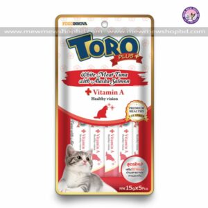 Toro Plus Cat Treat White Meat Tuna With Alaska Salmon15gX5
