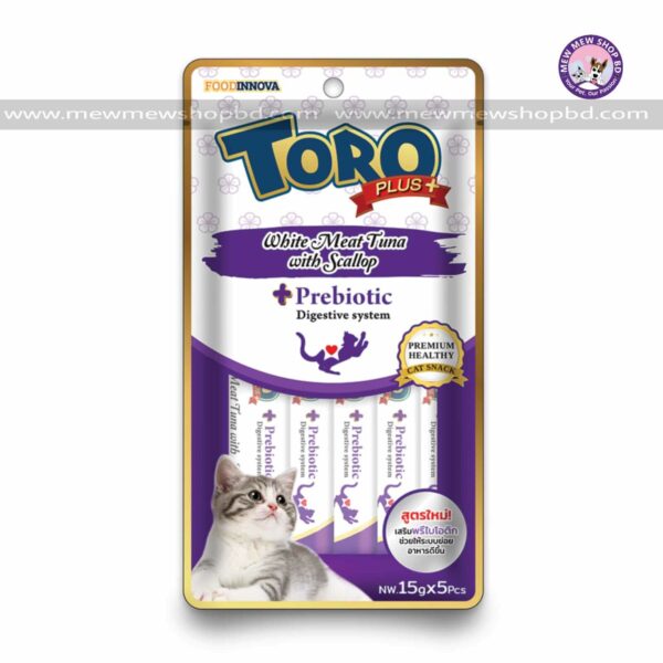 Toro Plus Cat Treat White Meat Tuna with Scallop 15g x 5