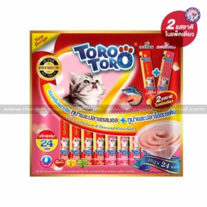 Toro Toro Lickable Treat Tuna and Salmon & Tuna and Katsuobushi 24pcs