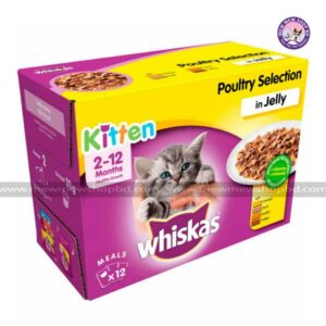 Whiskas Kitten Food Poultry Selection in Jelly 12x100g(UK)